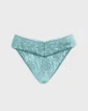 Hanky Panky Bride Original-rise Lace Thong In Blue