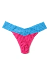 Hanky Panky Colorplay Original Lace Thong In Multi