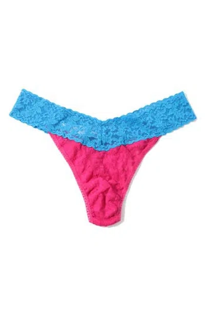 Hanky Panky Colorplay Original Lace Thong In Multi