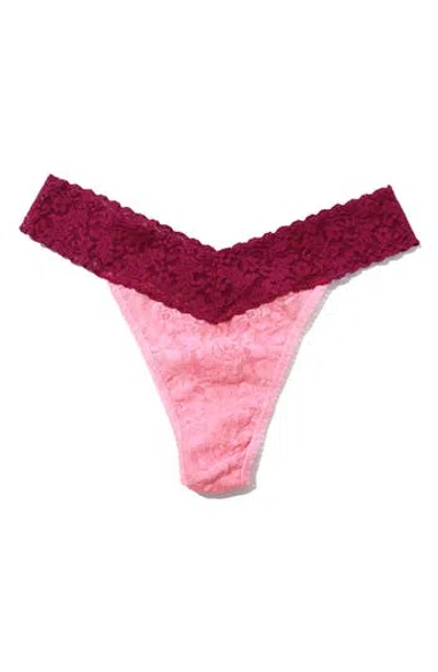 Hanky Panky Colorplay Original Lace Thong In Multi