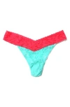 Hanky Panky Colorplay Original Lace Thong In Red