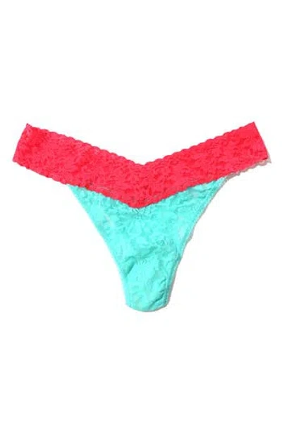Hanky Panky Colorplay Original Lace Thong In Red
