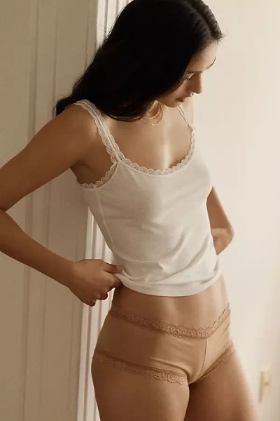 Hanky Panky Cotton Boyshorts In Brown