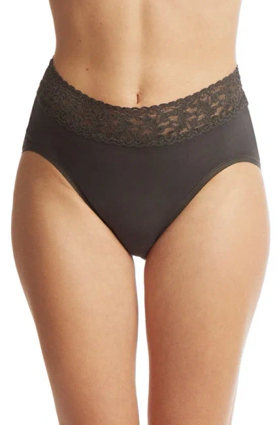 Hanky Panky Cotton French Briefs In Granite