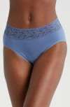 Hanky Panky Cotton French Briefs In Washed Indigo Blue