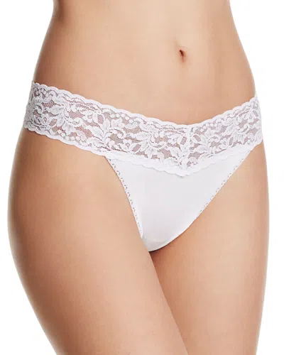 Hanky Panky Cotton With A Conscience Original-rise Thong In White