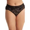 Hanky Panky Plus Size Daily Lace Cheeky Brief In Black