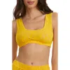 Hanky Panky Daily Lace Overlay Scoop Neck Bralette In Yellow