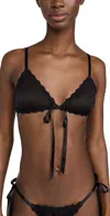 Hanky Panky Women's Oh Dotted Tulle Front Tie Bralette Bra In Black