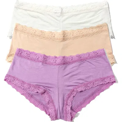 Hanky Panky Dream Assorted 3-pack Boyshorts In Brown