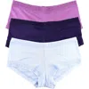 Hanky Panky Dream Assorted 3-pack Boyshorts In Burnt Sienna/berry/florence