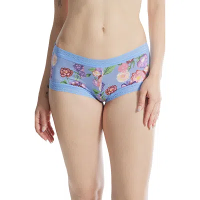 Hanky Panky Dream Lace Trim Modal Boyshorts In Chatsworth House Garden