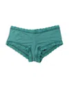 Hanky Panky Dream Lace Trim Modal Boyshorts In Seaside