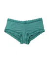 Hanky Panky Dream Lace Trim Modal Boyshorts In Seaside