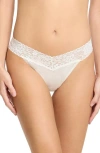 Hanky Panky Dreamease Original Rise Thong In Light Ivory