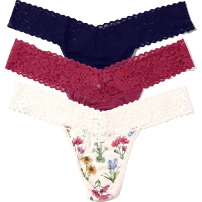 Hanky Panky Dreamease™ Assorted 3-pack Low Rise Thongs In Multi