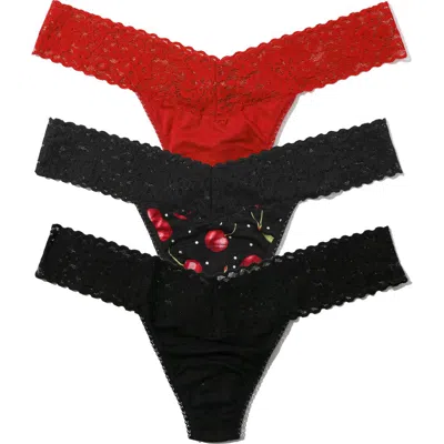 Hanky Panky Dreamease™ Assorted 3-pack Low Rise Thongs In Multi