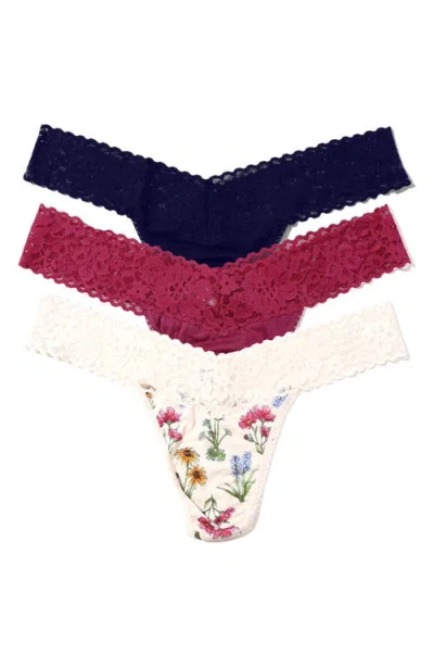 HANKY PANKY HANKY PANKY DREAMEASE™ ASSORTED 3-PACK ORIGINAL RISE THONGS