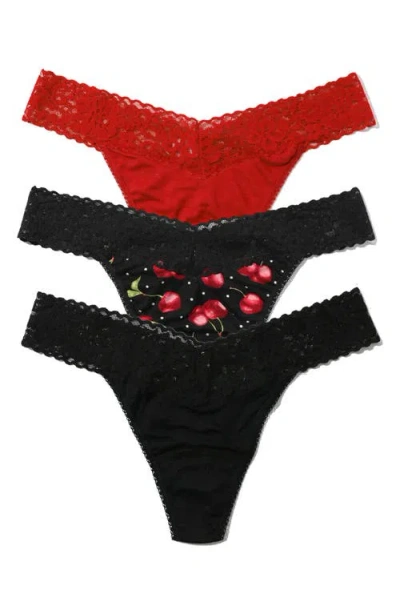 HANKY PANKY HANKY PANKY DREAMEASE™ ASSORTED 3-PACK ORIGINAL RISE THONGS
