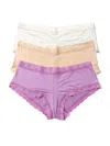 Hanky Panky Dream Assorted 3-pack Boyshorts In Brown