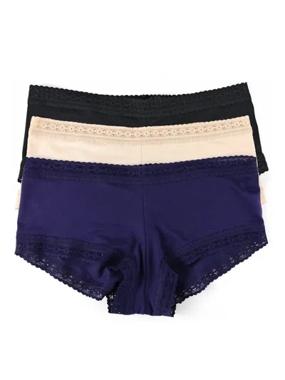 Hanky Panky Dreamease® Boyshort 3 Pack In Brown