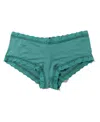 Hanky Panky Dream Lace Trim Modal Boyshorts In Seaside (g