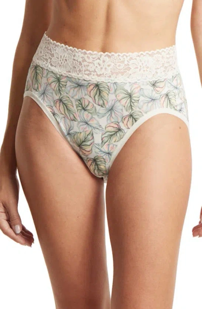 Hanky Panky Dreamease Floral Print French Briefs In Begonia Leaf