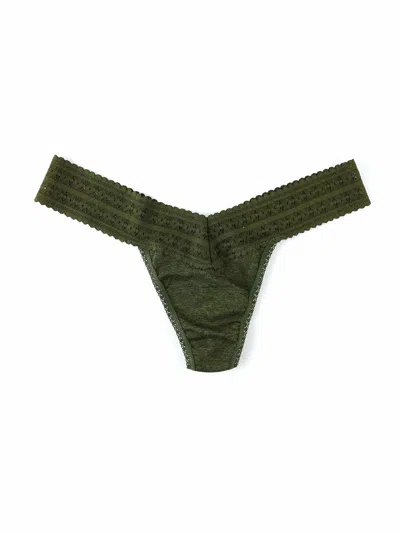 Hanky Panky Dreamease™ Heather Low Rise Thong In Green