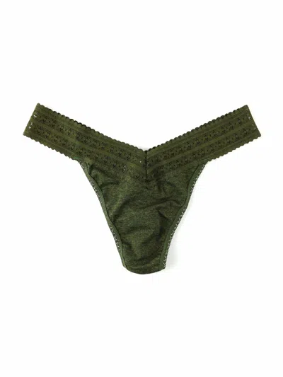 Hanky Panky Dreamease™ Heather Original Rise Thong In Green