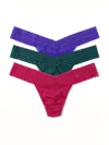 Hanky Panky Dreamease® Low Rise Thong 3 Pack In Purple