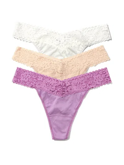Hanky Panky Dreamease® Original Rise Thong 3 Pack In Brown