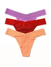 Hanky Panky Dreamease® Original Rise Thong 3 Pack In Multicolor