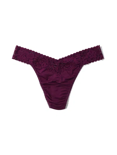 Hanky Panky Women's Dream Ease Original Rise Thong In Purple