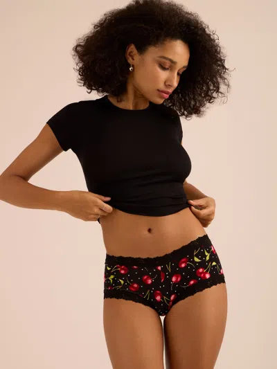 Hanky Panky Dreamease® Printed Boyshort In Black