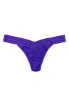 Hanky Panky Plus Size Dreamease™ Thong In Electric Purple