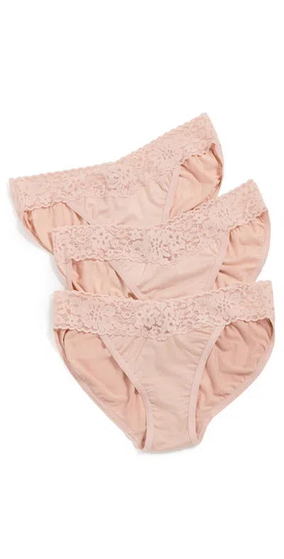 Hanky Panky Dreamease Vkini 3 Pack Chai In Pink