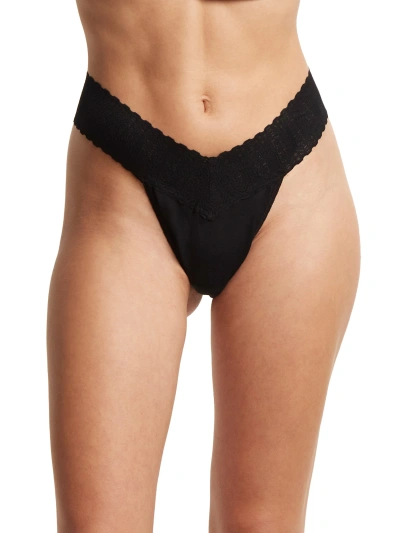 Hanky Panky Eco Rx Lite Original Rise Thong In Black