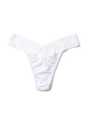 Hanky Panky Eco Rx Original Mid-rise Ribbed Stretch-woven Thong In White