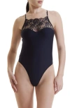 Hanky Panky Prabal Gurung Eyelash Teddy Black In Black