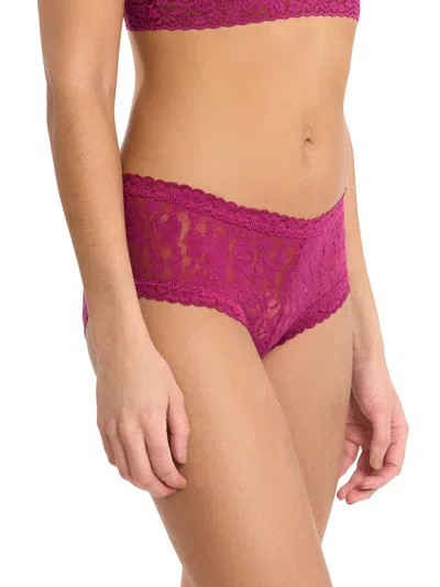 Hanky Panky Flora Lace Boyshort In Pink