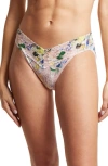 Hanky Panky Low-rise Printed Lace Thong Pr4911 In Cannes You Believe It