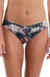 Hanky Panky Floral Lace Vikini In Romantique Black