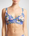 Hanky Panky Printed Signature Lace Crossover Bralette In Happy Place