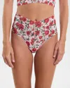 Hanky Panky Floral-print Retro Lace V-kini Briefs In Je T'aime