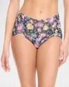 Hanky Panky Plus Size Printed Retro Lace Thong In Dream Garden