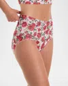 Hanky Panky Floral-print Retro Lace V-kini Briefs In Multicolor