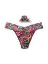 Hanky Panky France Luxe Clip And Original Rise Thong Black In Multicolor