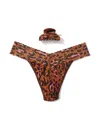 Hanky Panky France Luxe Clip And Original Rise Thong In Multicolor