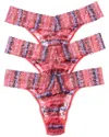 Hanky Panky Hanky Pany 3pk Printed Original Thong In Multi
