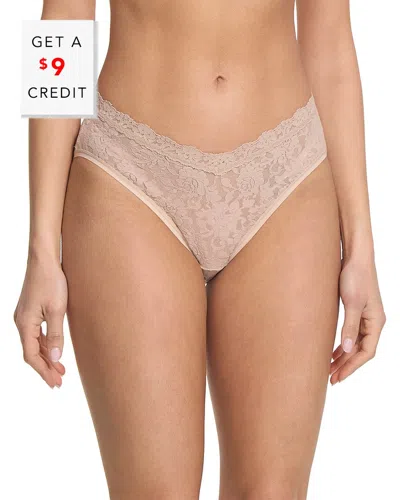 Hanky Panky Signature Lace® V-front High Cut Brief In Brown